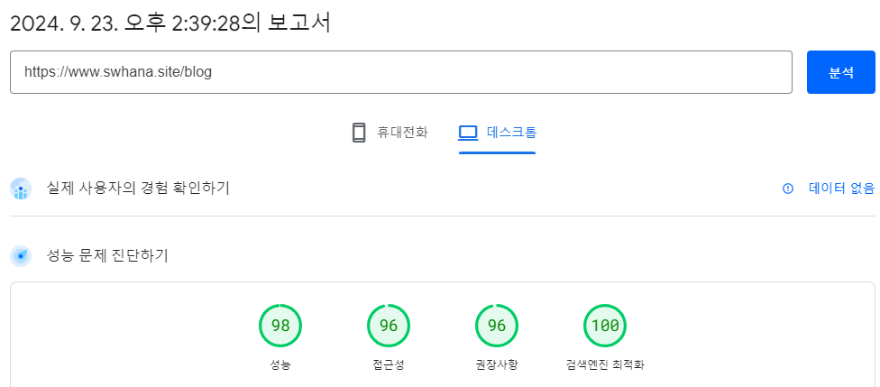 개선된 웹 접근성 점수